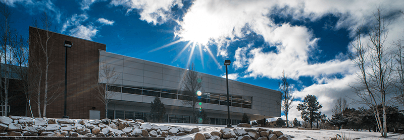 Hazy Library on the Embry-Riddle Aeronautical University Prescott Campus