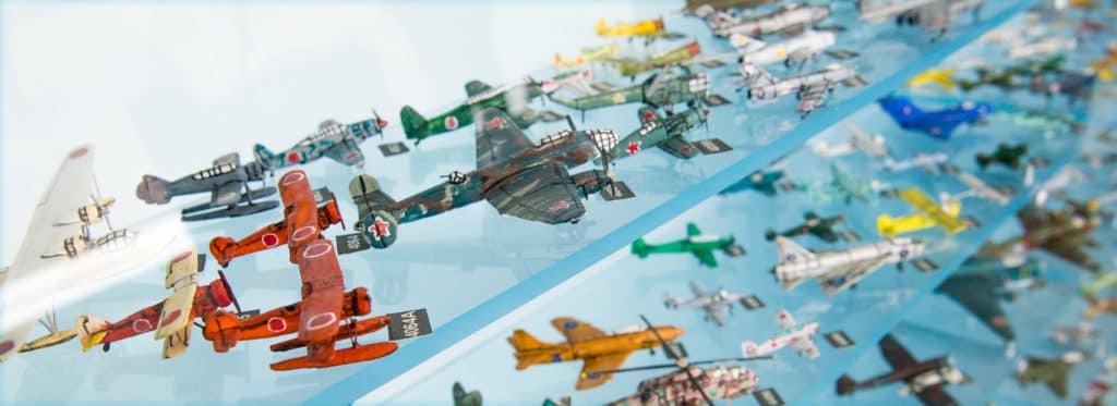 Embry-Riddle Aeronautical University's Prescott Campus Hazy Library Kalusa Miniature Model Airplane Collection