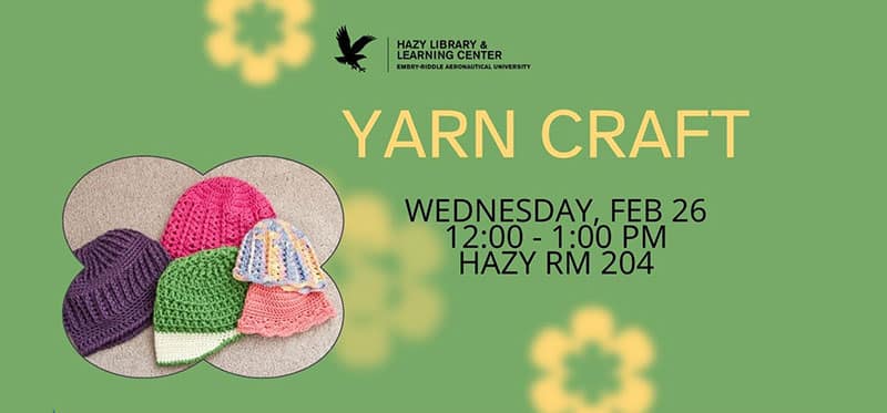 Yarn Craft: Wednesday, Feb. 26, 12:00-1:00 p.m.