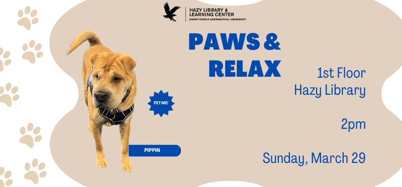 Hazy Library Paws and Relax Event March 29, 2026