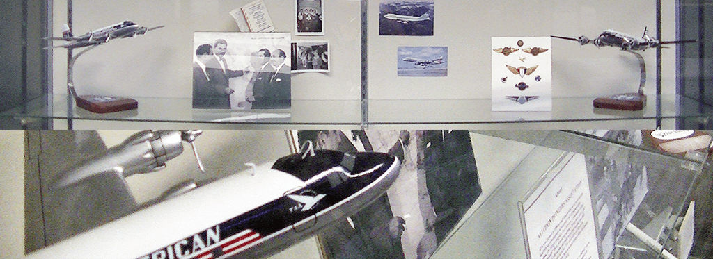 The Nonsked Airpline History display includes photos, artifacts, and documents from the APA.